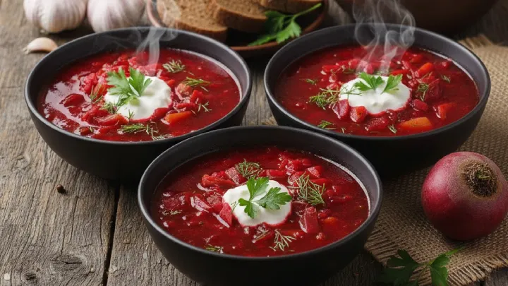 Calculate perfect portions of traditional Borscht. Experience the vibrant flavors of this iconic beet soup that warms hearts across Eastern Europe!