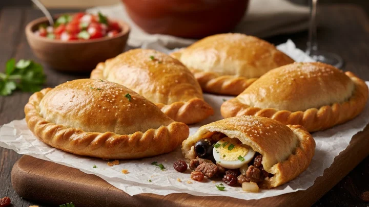 Calculate perfect portions of authentic Empanadas Chilenas. Master Chile's iconic baked empanadas filled with seasoned beef, onions, olives, and hard-boiled eggs!