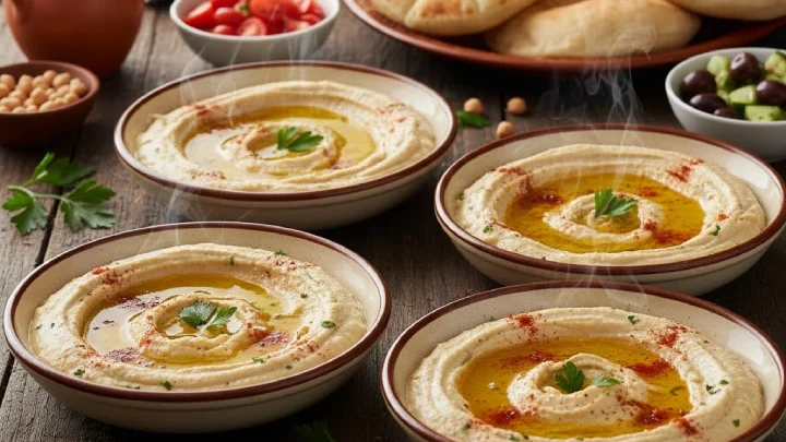 Calculate perfect portions of authentic Hummus. Master the Middle East's beloved dip with creamy chickpeas, tahini, lemon, and garlic!